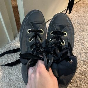 Leather Converse High Tops